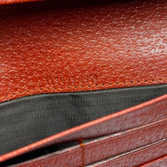 Authentic GUCCI Red Canvas & Leather Long Slim Wallet - Picture 11 of 14